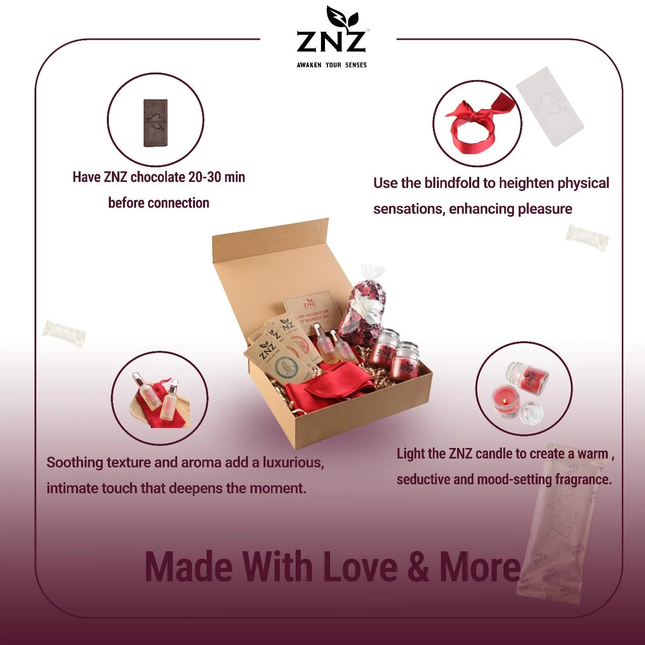 ZNZ MOOD UPLIFTING CHOCOLATE GIFT HAMPER FOR COUPLES